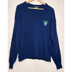 Andrew Rohan Mens XL V-Neck Sweater Roscommon Ireland Crest Made in USA Vintage